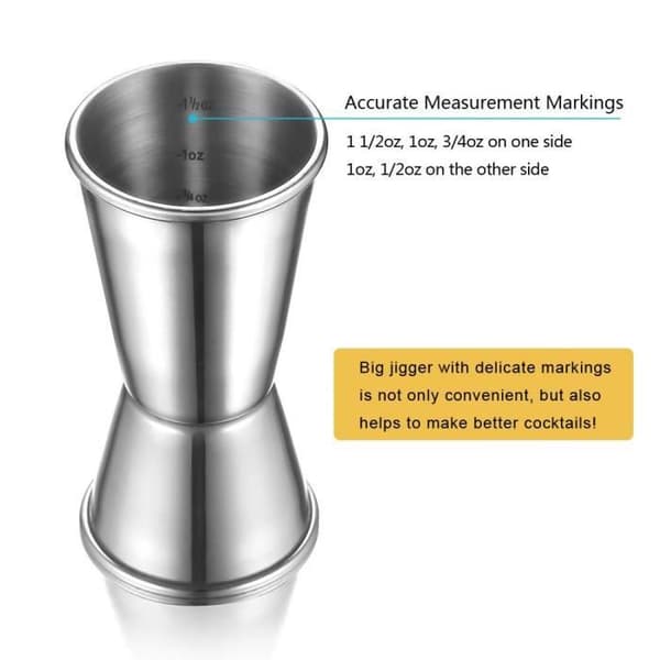 10-delars Bartenderkit - Rostfritt Stål - 750ml - Silver & Träfärg