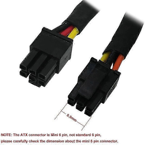 HDD SATA Strömkabel Rätvinklig SATA 15 Pin X2 till Mini 6 Pin ATX Adapter för 3653 3650 Serien Comp