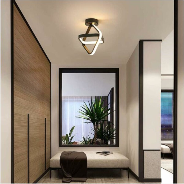 LED-taklampa, Svart Modern Square Corridor Taklampa