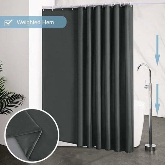 Duschdraperi 240x200 cm - Extra stort - Tyngd - Mögelresistent