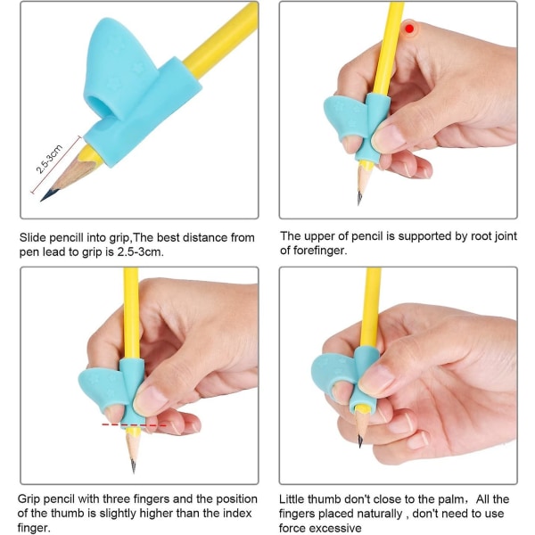 6 delar barn pennhållare grepp penna skrivgrepp hållning korrigering verktyg för pennor