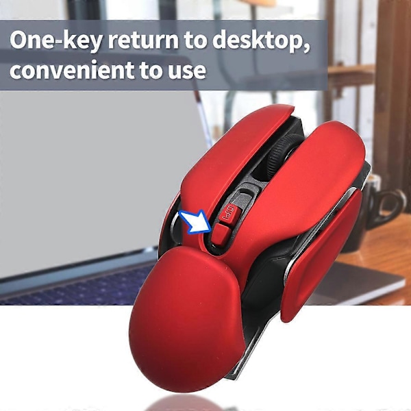 5 Knappar 24G Trådlös Mus Ergonomisk Mus 10m Räckvidd 400mAh Batteri Justerbar DPI Plug N Play för PC Laptop