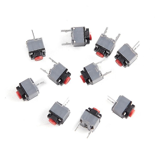 10 st Kailh Tyst Knapp 6*6*7.3 Tyst Brytare Trådlös Musknapp Mikrobrytare Hfmqv
