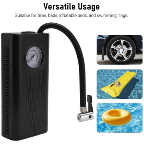 Bärbar trådlös luftkompressor elektrisk pump för bildäckstryck