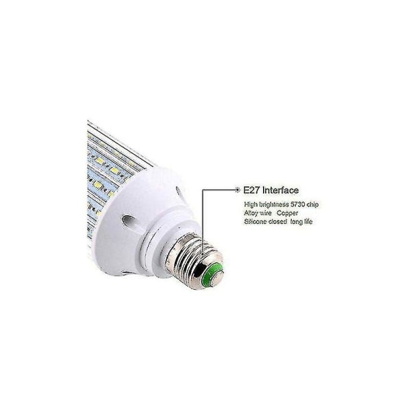 LED-lampa, E27 60w 6000k 5850lm 550w motsvarande konvertering aluminium hög effekt glödlampa, Ac85-265v, LED-gatubelysning, 360 graders strålkastare, för