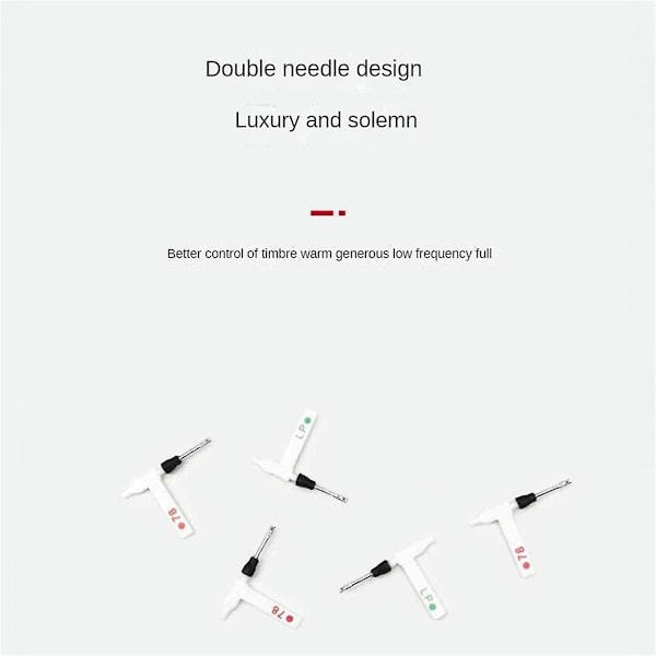 Gramofonplate-pickup Dual Moving Erstatt berøring for LP Vinyl-nål Dobbel rubin og safir stereo, LP 78