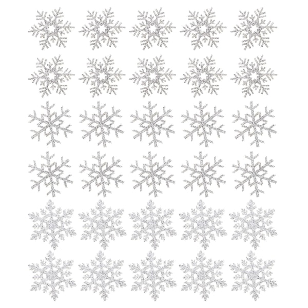30 stk. Smykketilbehør Snefnug-strømpelapper Snefnughattelapper Håndlavede gør-det-selv-materialer Gør-det-selv-snefnugornament