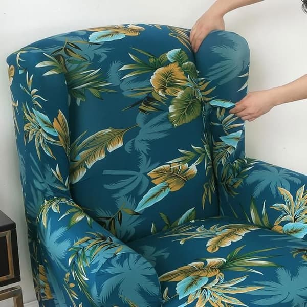 Strekkbart lenestoltrekk - 2 deler, mykt og elastisk, for sofa og ørelappstol