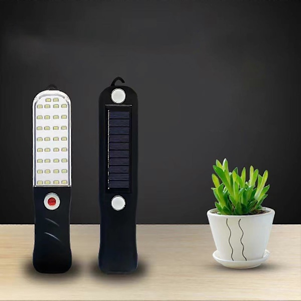Aurinkokennolatauksella toimiva LED-työvalo magneettisella takakannella, erittäin kirkas, vedenpitävä, kannettava LED-taskulamppu
