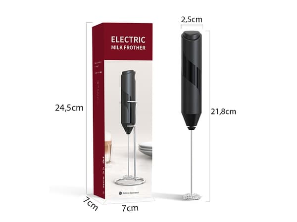 Elektrisk Minivisp / Elpisker / Piskeris - Mælkeskummer med Stativ