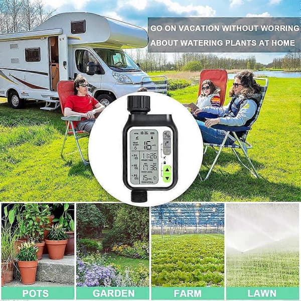 Regnsensor Slangetimer, Vannetimer med 3 Separate Programmer, Automatisk Hagevanningssystem