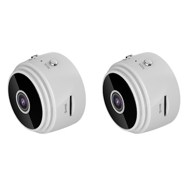 2x Med Trådlös Utomhuskamera, Fågelholk Med 720p Kamera Nattversion Wifi Kamera, Vit
