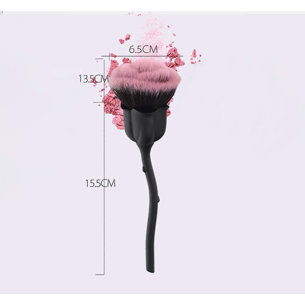 Veeki 1kpl Black Rose Meikkisivellin Poskipunasivellin Fashion Beauty ToolsSuper Large Face Powder Meikkisiveltimet Puuterikosmetiikkatyökalulle