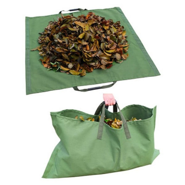 Taitettava puutarharoskapussi - vihreä tarranauha ilman karbiinia (90*67cm)
