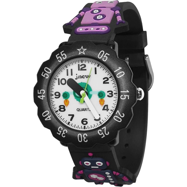 Watch, 3d sarjakuva analoginen watch, watch pojille ja tytöille , 30 m vedenpitävä lasten watch(robotti