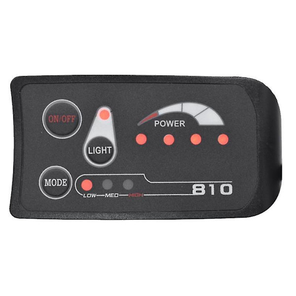 5PIN S810 E-cykelmätare LED-display IP65 36V UART för elcykel Elcykelmätare(36V)