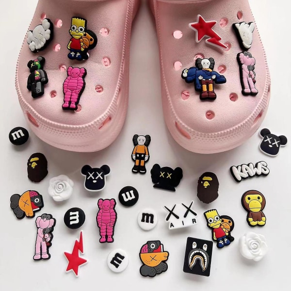 18 stk Crock Shoe Charms Cute Cartoon Cool Shoe Charms For Kids, Bubble Slide Shoe Charms Pins For Armbånd Armbånd, Sandaler Dekorasjon Tilbehør