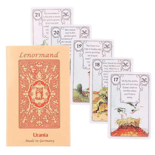 Lenormand Urania Oracle Cards Tarot Prophecy -ennustuskannen juhlalautapeli