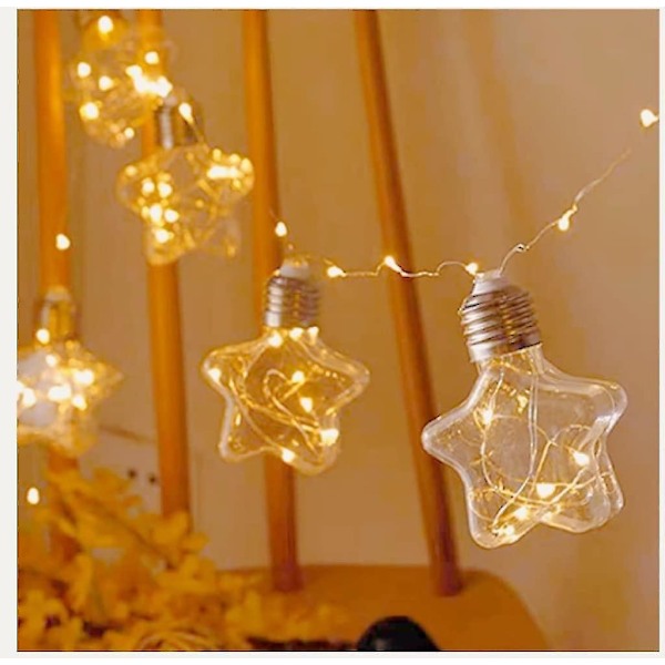 Home Interior 3m 100 Led Star String Lights Decoration (warm Light) Bd