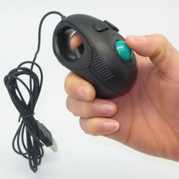 Trådbunden mus Neu Finger Handhållen 4D USB Mini Bärbar Trackball Mus Pc Bärbar dator