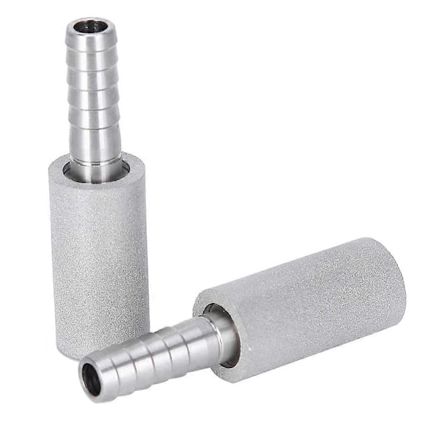 2st 0,5m Bubbel Diffusions Syresten Rostfritt Stål Luftningssten 1/4in OD Barb Anslutning För Akvarium Damm Fisk Tank
