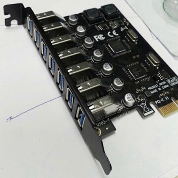 USB 3.0 PCI Express Adapter PCI E till 7 Portar USB 3 Adapterkort (VIA)