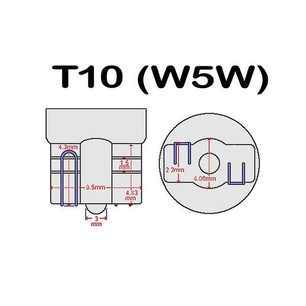 2X T10 w5w Dekoder Motstand Problem Solver canbus Svart En Størrelse Bare