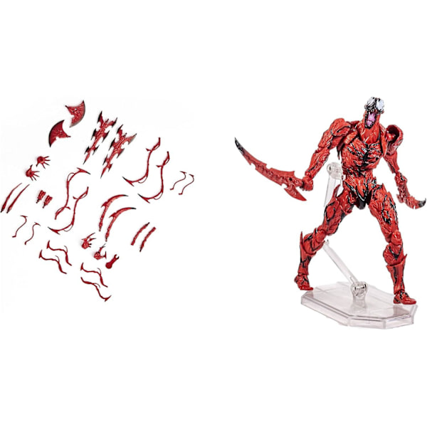 Carnage Actionfigur, Röd Venom Leksak, Yamaguchi Carnage Actionfigur, Rörlig Vinyl Docka
