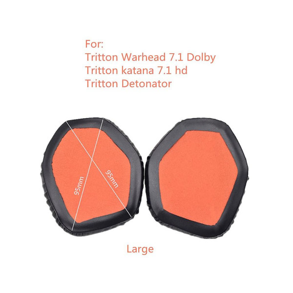 Kestävät premium-nahkaiset korvatyynyt Tritton Warhead 7.1 Dolby / Katana -puhelimeen