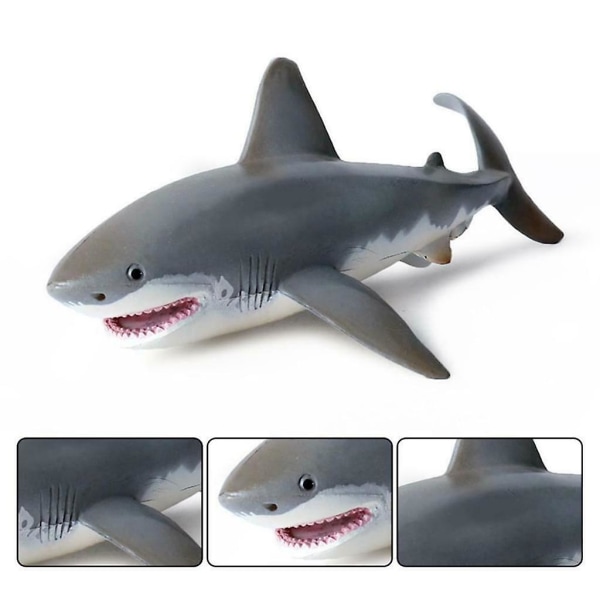 Naturtro Shark Toy - Realistisk bevegelsessimulering dyremodell for barn