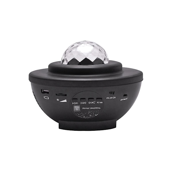 Stjerneprojektorlampe Usb Bluetooth Musikk Atmosfærelampe Gypsophila Flerfarget Vannmønster Led Ni
