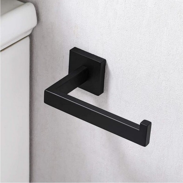 WC-paperitelineen seinäkiinnike Kylpyhuoneen paperirullan pidike SUS304 Ruostumaton teräs WC-paperiteline Mattamusta, A2572DG-BK Mattamusta