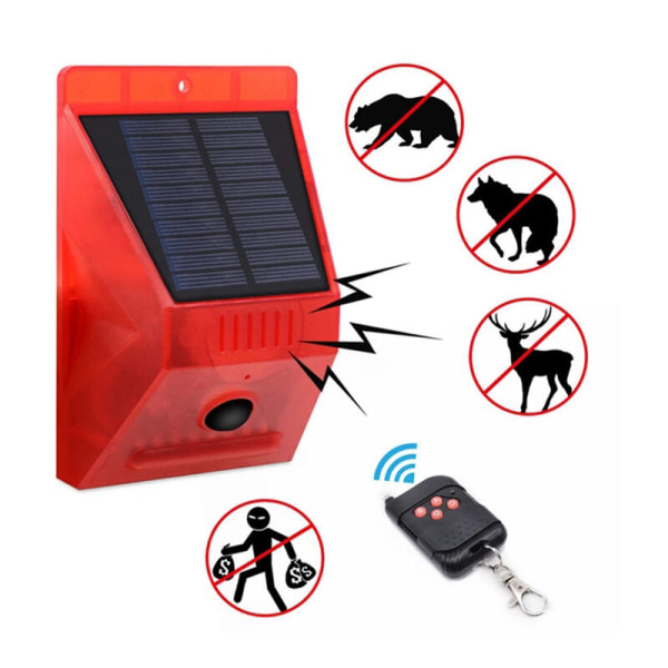 Solar Alarm Lys Alarm Detektor - Anti-tyveri og anti-tyv for gård frukthage