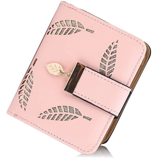 Kvinnors kort plånbok dragkedja spänne ihåligt blad liten plånbok plånbok korthållare