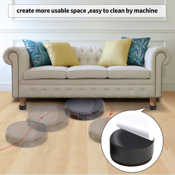 Kulstofstål bordben hævet seng ben tebord ben sofa ben mute bordmåtte 5*6cm 4PCS