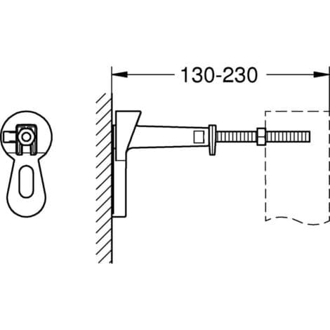 GROHE Rapid SL seinäkiinnike 855800M (2 kpl)