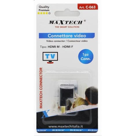 HDMI han til HDMI hun videoadapter retvinklet 90° TV C-063