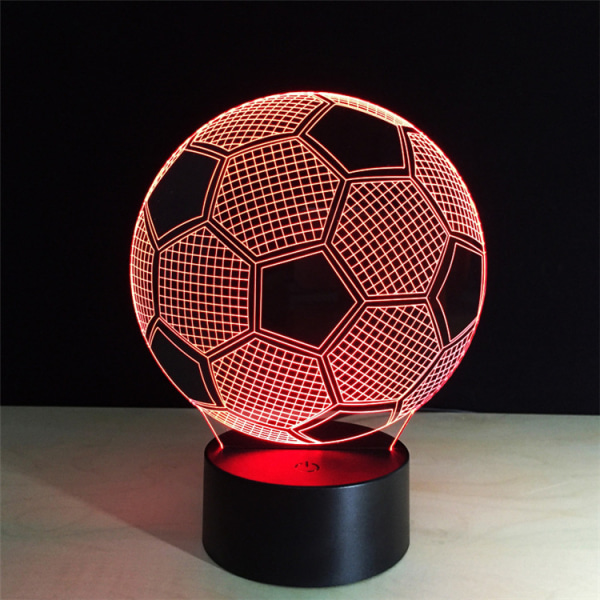 Fotboll 3D Akryl Luminous USB Stereo Luminous Lamp