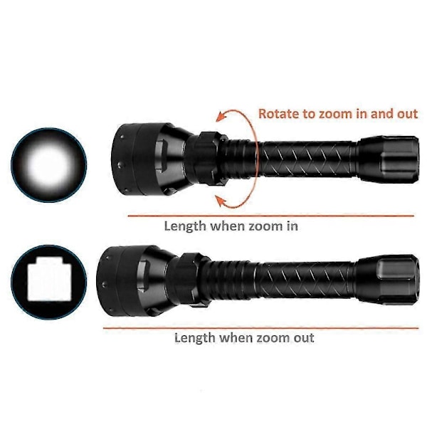 Långräckviddig infraröd 10W IR 850nm T50 LED-jaktlampa Nattseendeficklampa 18650