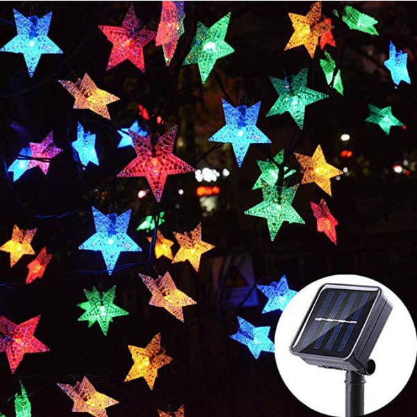 1 stk Solar Starry String Lights, 8 Modus Vanntett (Farge) YIY SMCS.9.27