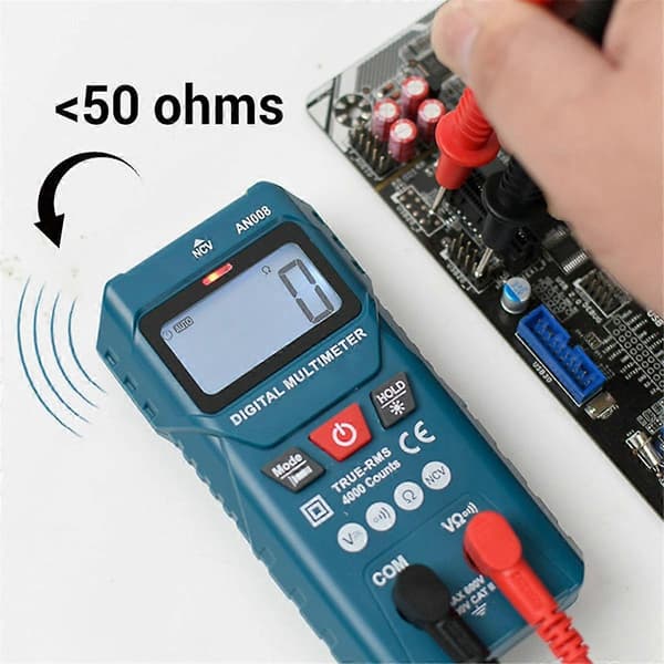 Mini Digitalt Multimeter AC Spenning 600V Smart Multimetro Auto Range Meter NCV Ohm Test Profesjonell E