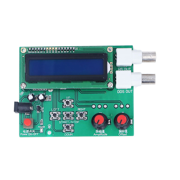 DDS-funksjonssignalgeneratormodul 165534Hz sinus kvadratisk sagtannet trekantbølge-sett DC 7V9V