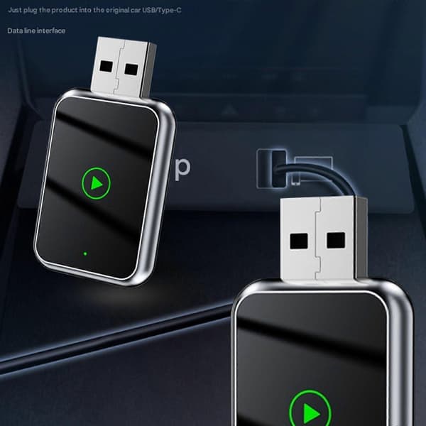 AIZEO Langaton CarPlay -sovitin, langaton Plug and Play vain IPHONE IOS -puhelimille (INFO9j