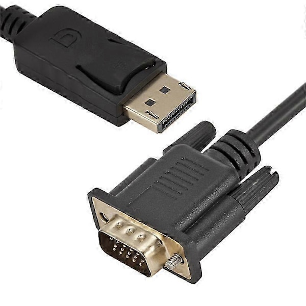 1,8 m DisplayPort DP - VGA urosadapterikaapeli kullattu johto UniversalP20211224184