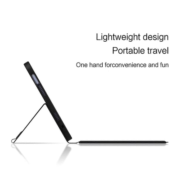 iPad mini (2024) Nahkakotelo + Kosketuslevyllinen Bluetooth-näppäimistö taustavalolla