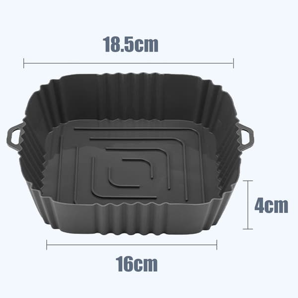 Silikonikulho airfryerille 16 cm harmaa