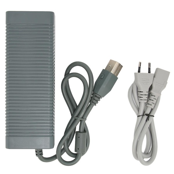 Kompatibel med Xbox 360 Strømadapter Spillkonsoll Strømforsyning Lader med Strømledning 185‑265VEU