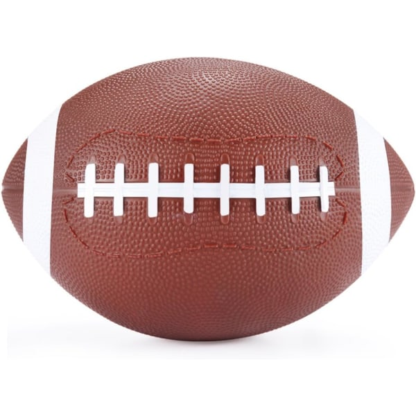 Minifotball for barn, søte amerikanske fotballer, sprettende og myke 8,6", vannstrandball (brun)