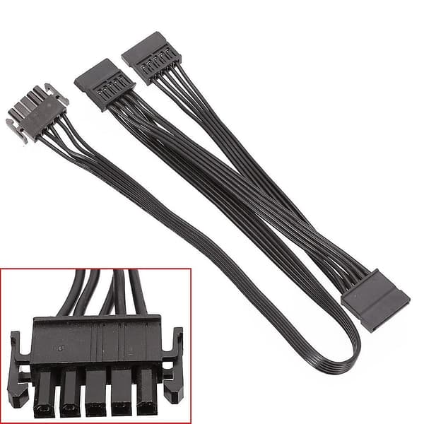 5-polet til 3-port SATA perifer strømkabel til Enermax modulær PSU
