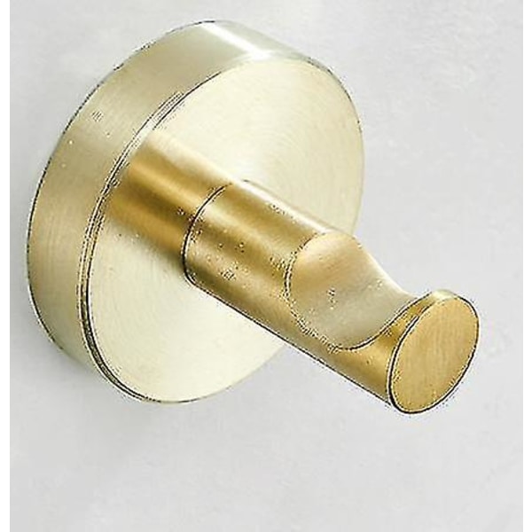 Krok i borstat guld i rostfritt stål för badrumshanddukskrok Vägghängande  vägghängande klädkrok (guld) 9ac1 | Fyndiq